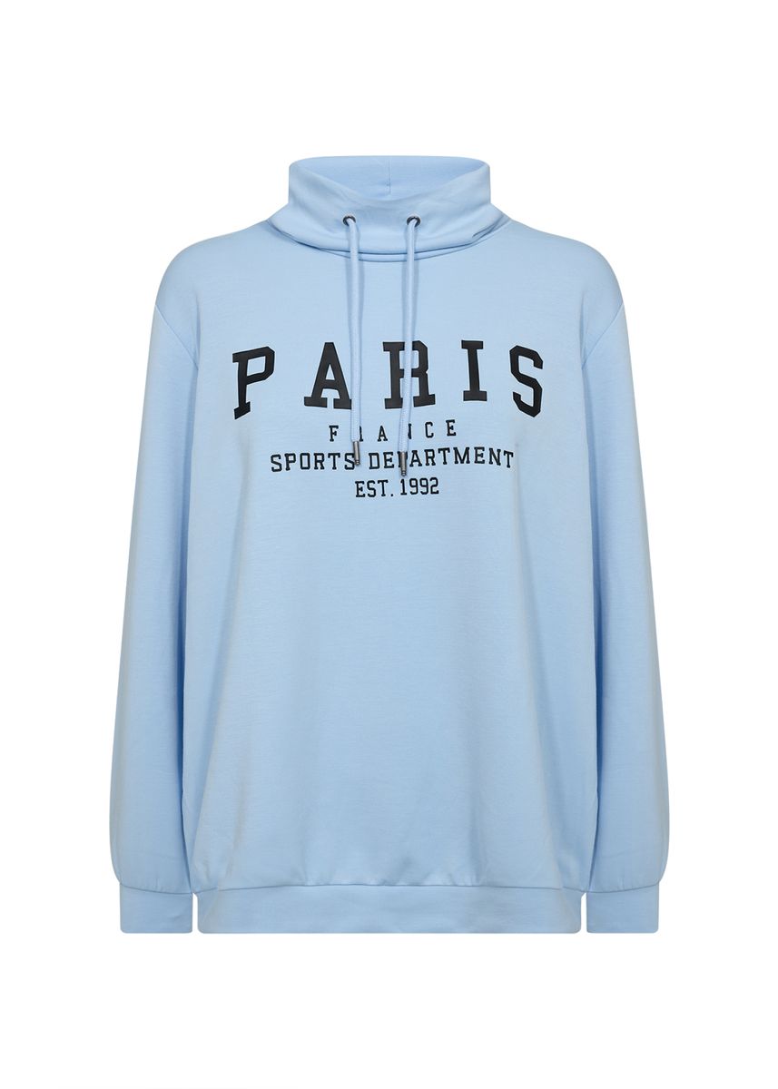 Hoodie mit Stehkragen und College-Print