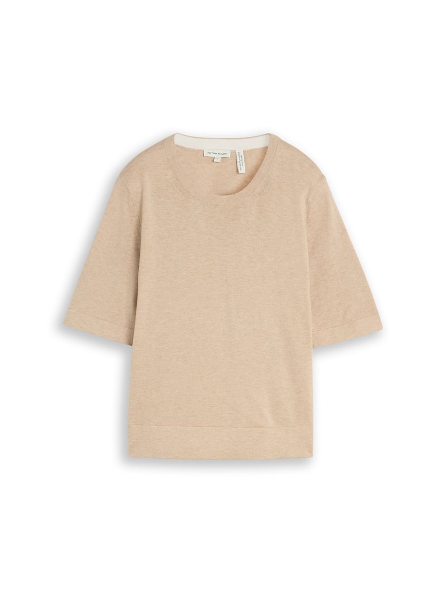 Minimalistisches Feinstrick-Top mit Rundhals