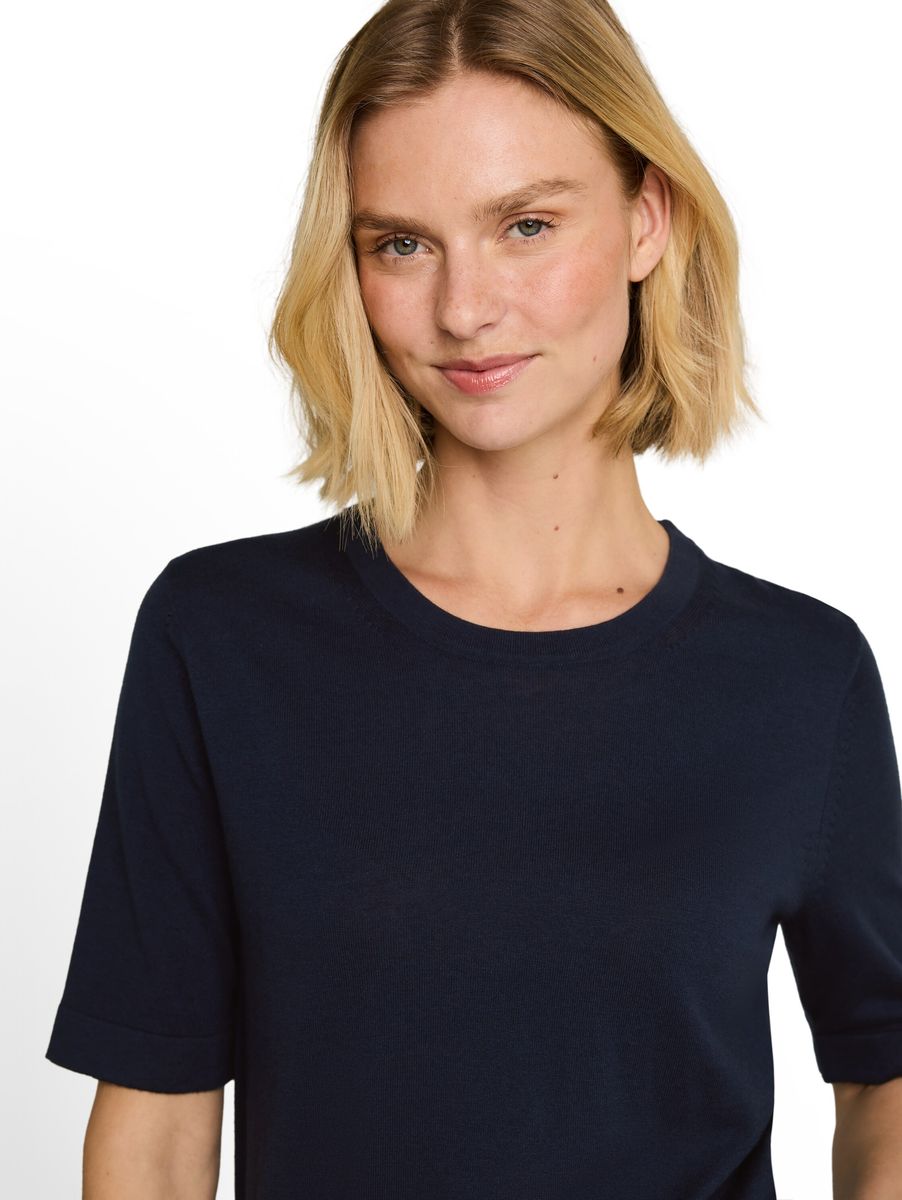 Strick-T-Shirt mit geradem Schnitt