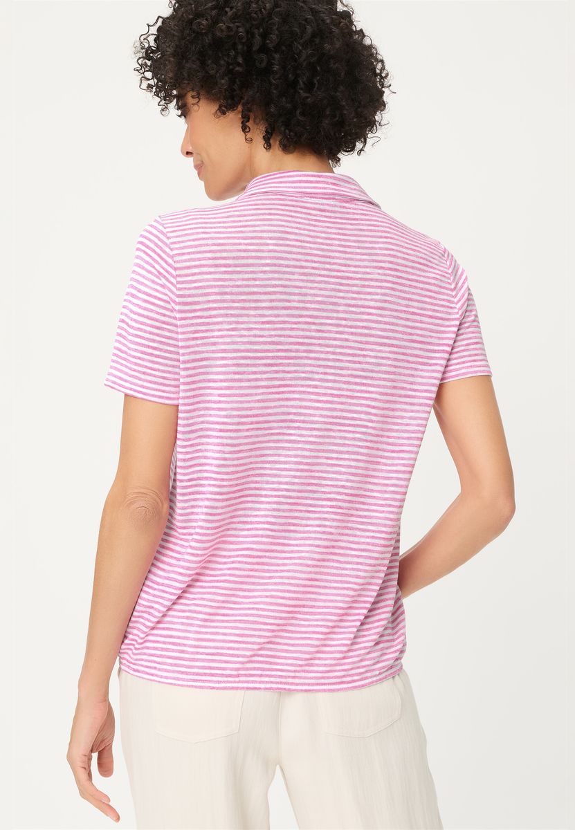 Gestreiftes Strick-Poloshirt