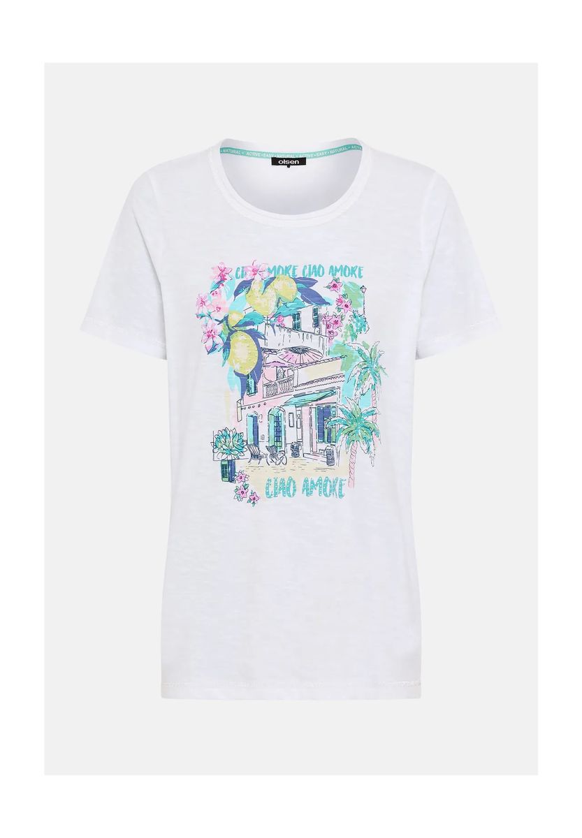 T-Shirt mit italienischem Print