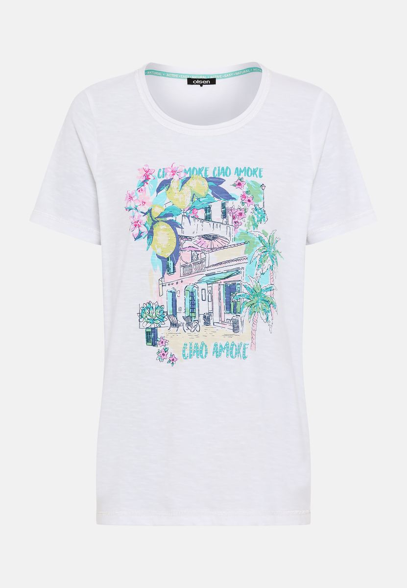 T-Shirt mit italienischem Print