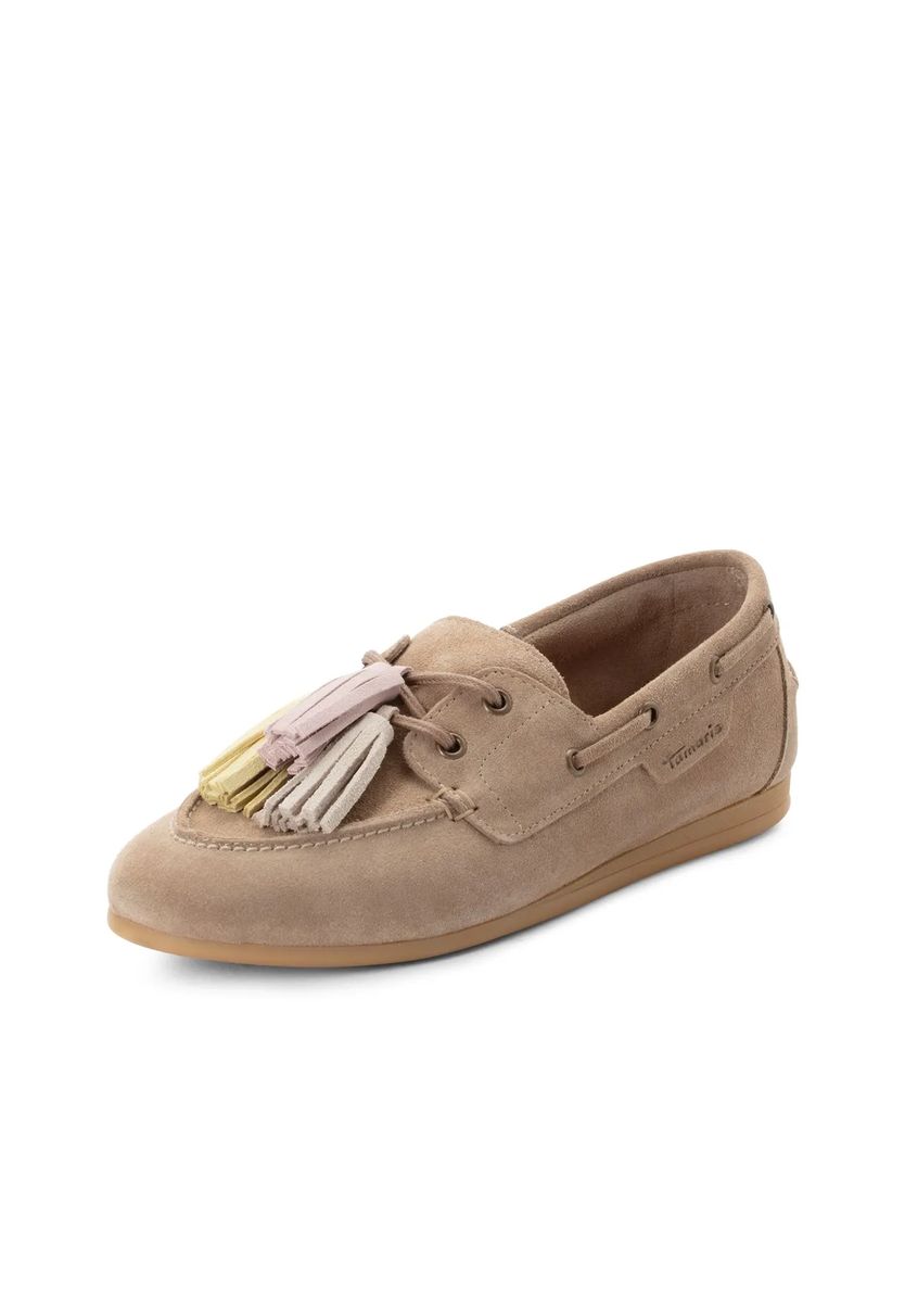 Klassische Wildleder-Bootsschuhe mit Quasten