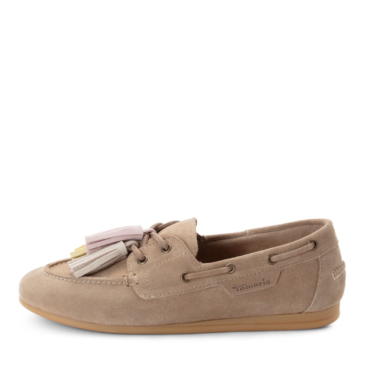 Klassische Wildleder-Bootsschuhe mit Quasten