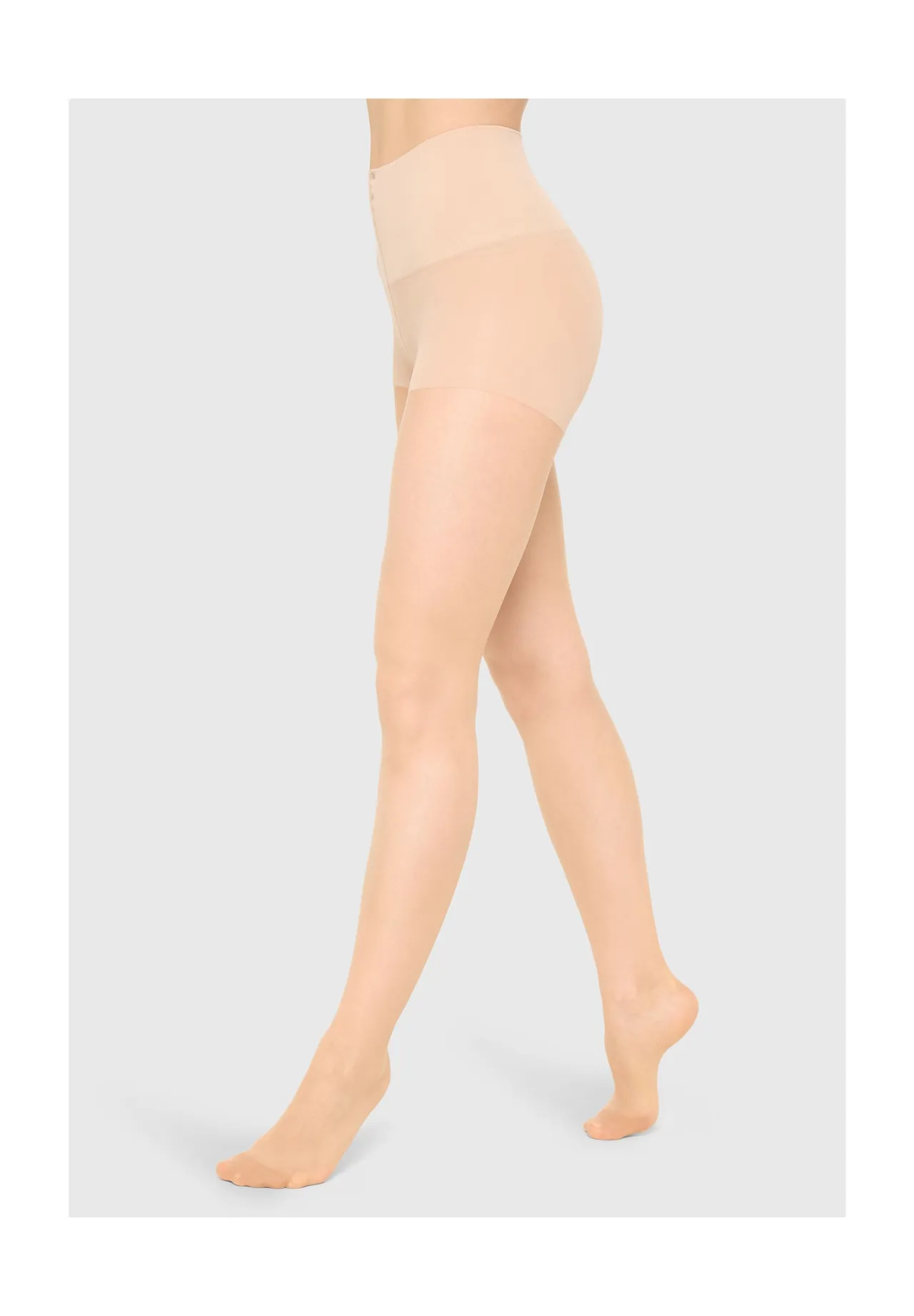 Transparente Kompressions-Strumpfhose mit hohem Bund