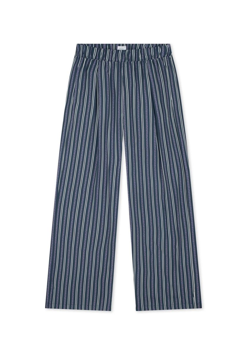 Gestreifte Loungehose mit weitem Bein
