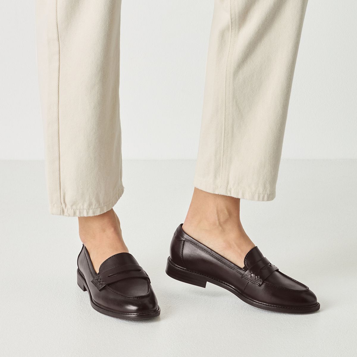 Klassische Leder Penny-Loafer