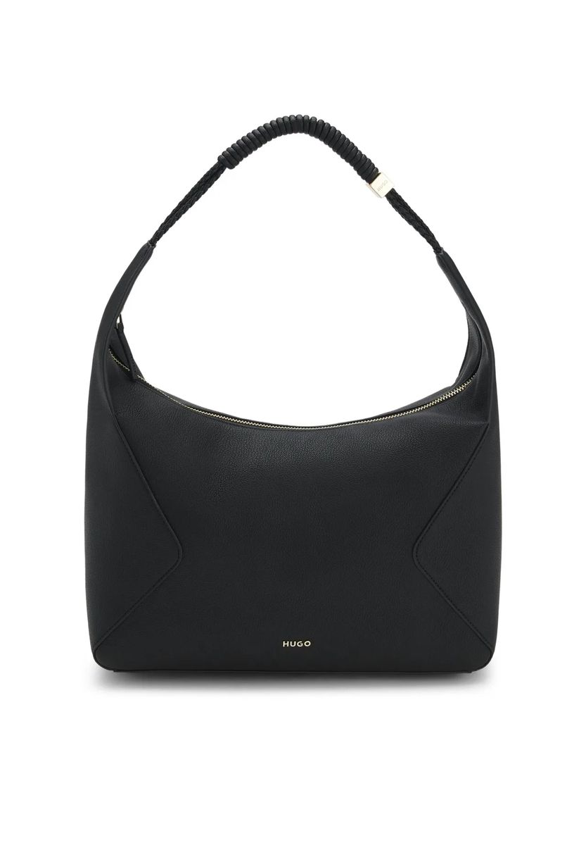 Genarbte Hobo-Tasche aus Kunstleder