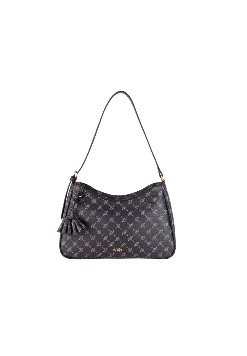 Hobo-Tasche mit Monogramm-Print und Quaste