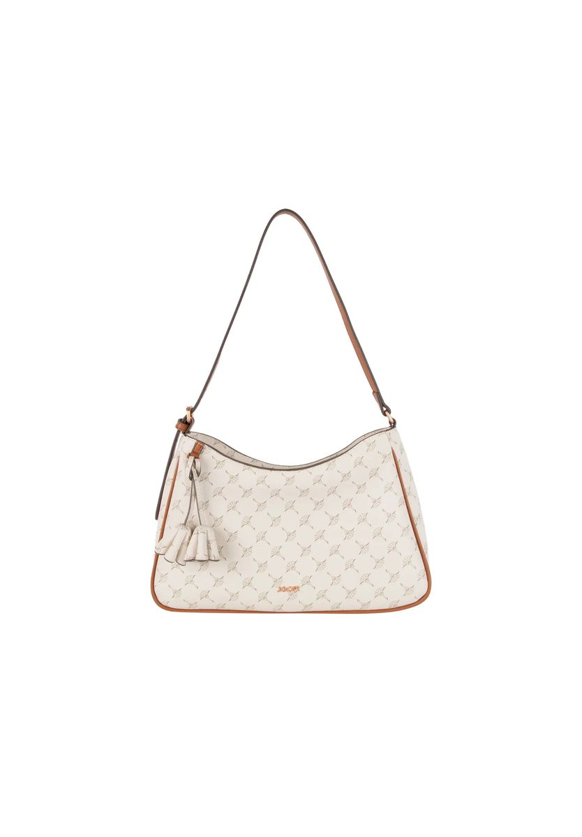 Hobo-Schultertasche mit Monogramm-Print