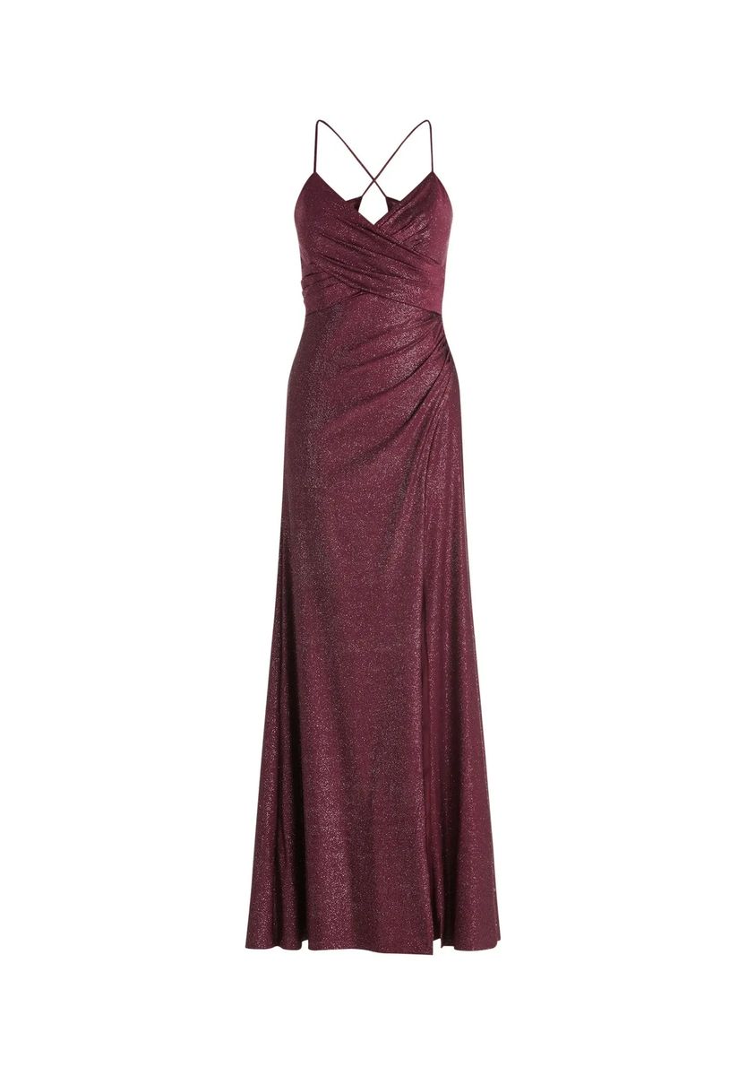 Glitzerndes Maxi-Abendkleid mit Schnürung