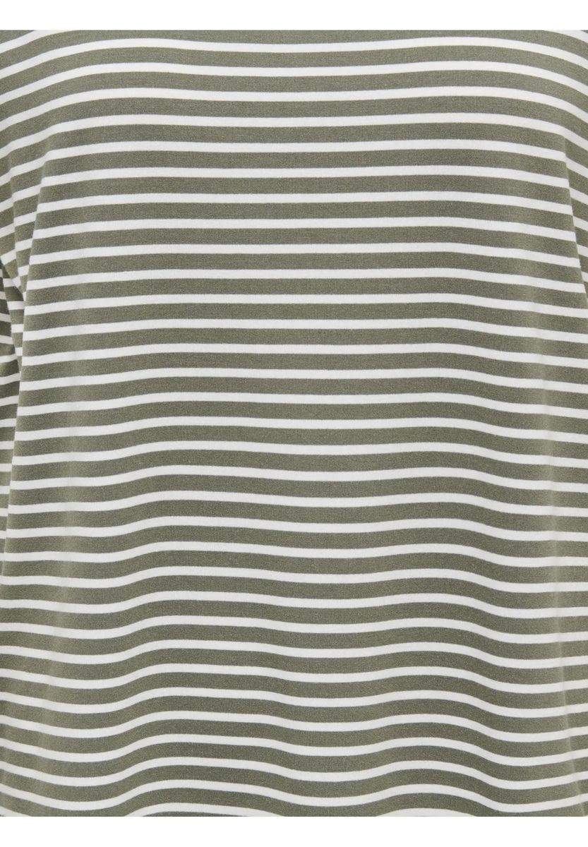 Gestreiftes T-Shirt mit Ärmelaufschlag