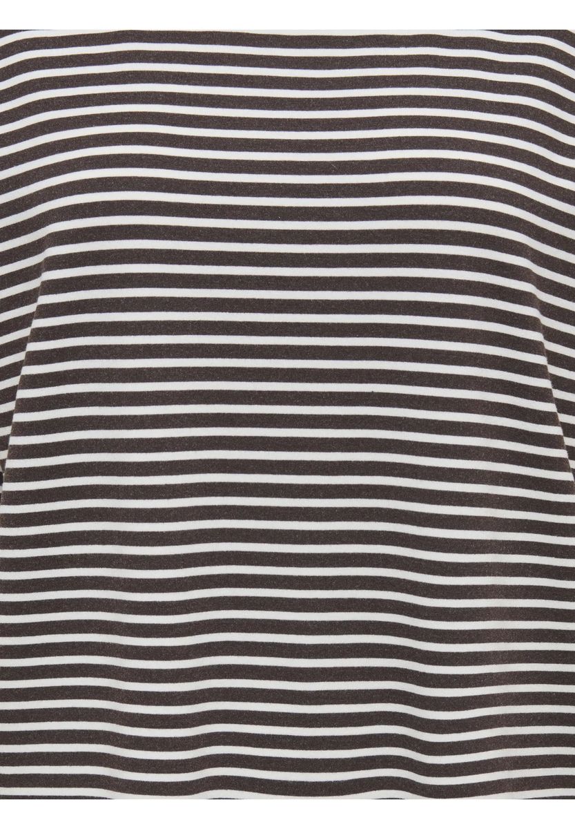 Gestreiftes T-Shirt mit Ärmelaufschlag