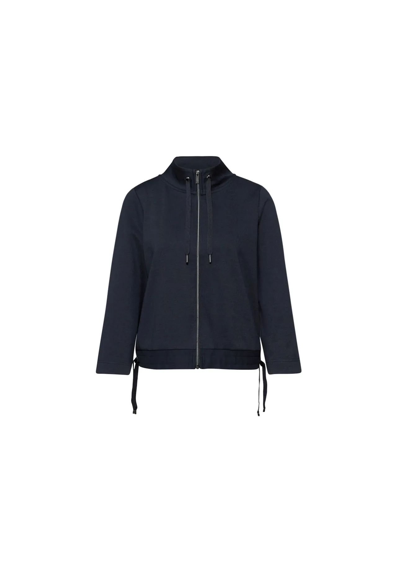 Sweatjacke mit hohem Stehkragen