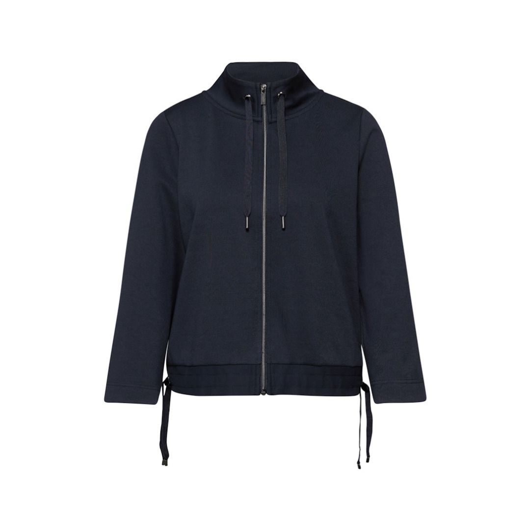 Sweatjacke mit hohem Stehkragen