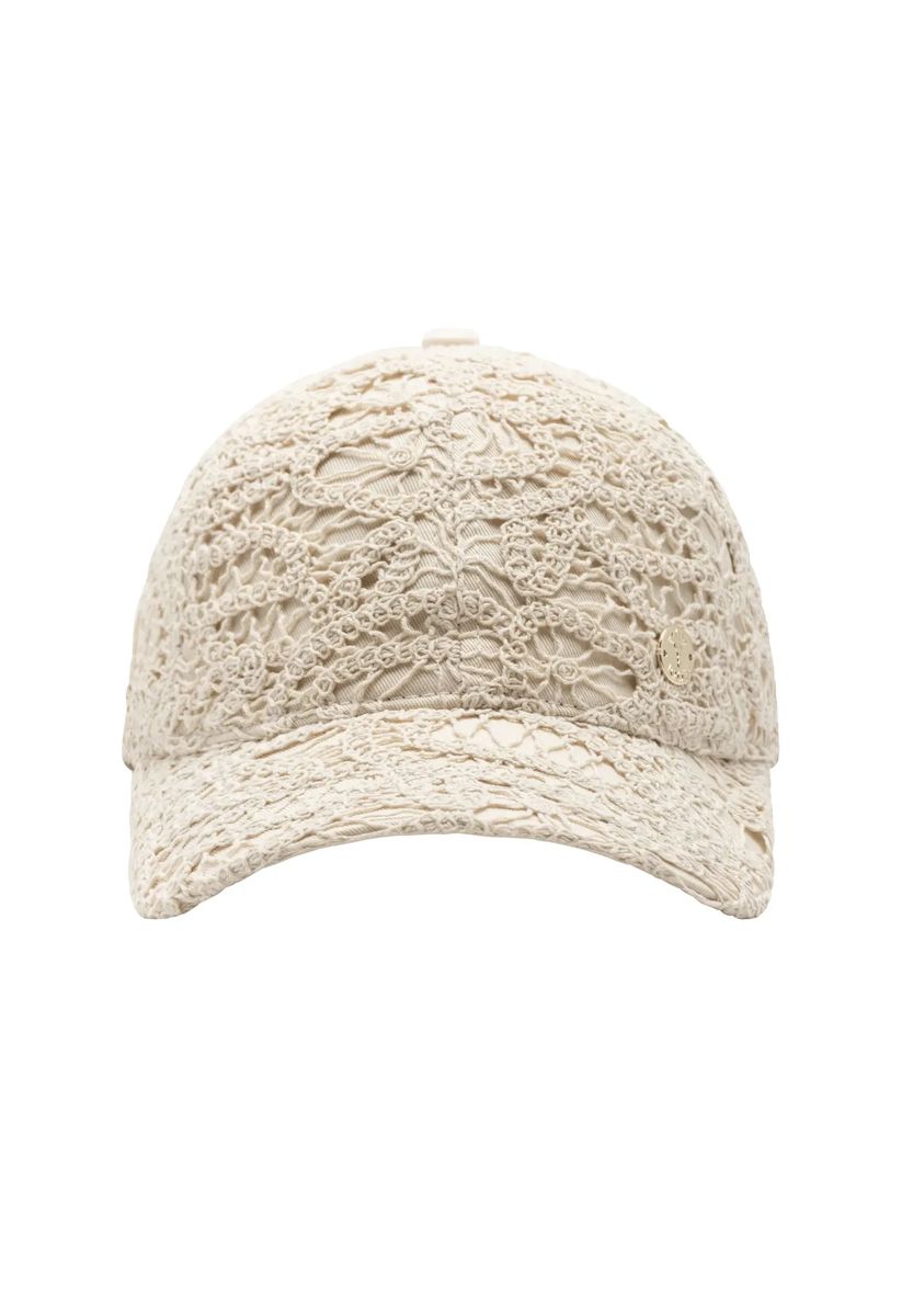 Baseball-Kappe mit floraler Spitze