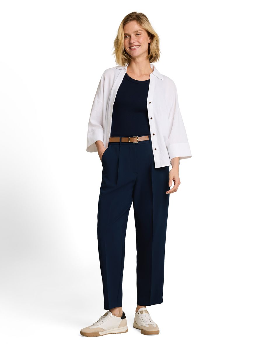 Elegante plissierte Hose in Knöchellänge