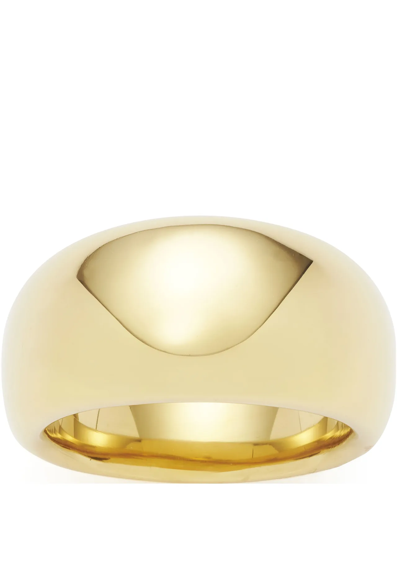 Markanter gewölbter goldener Bandring