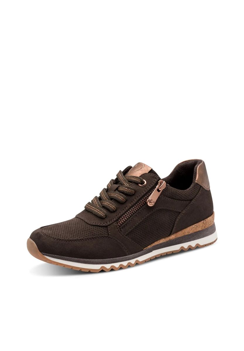 Schnürsneaker mit seitlichem Reißverschluss