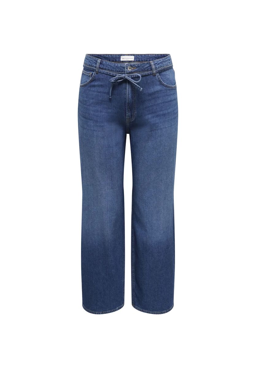 High-Waist-Jeans mit Tunnelzug