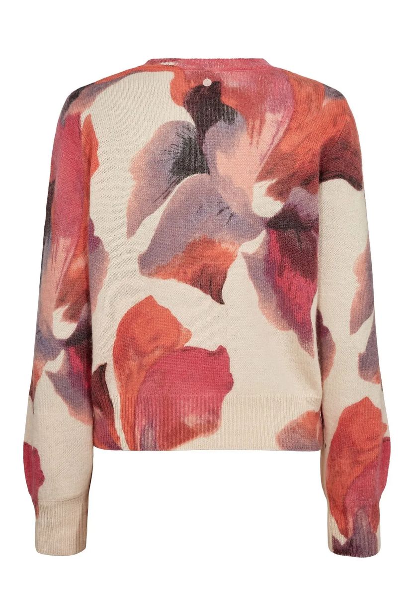 Pullover mit abstraktem Blumenmuster