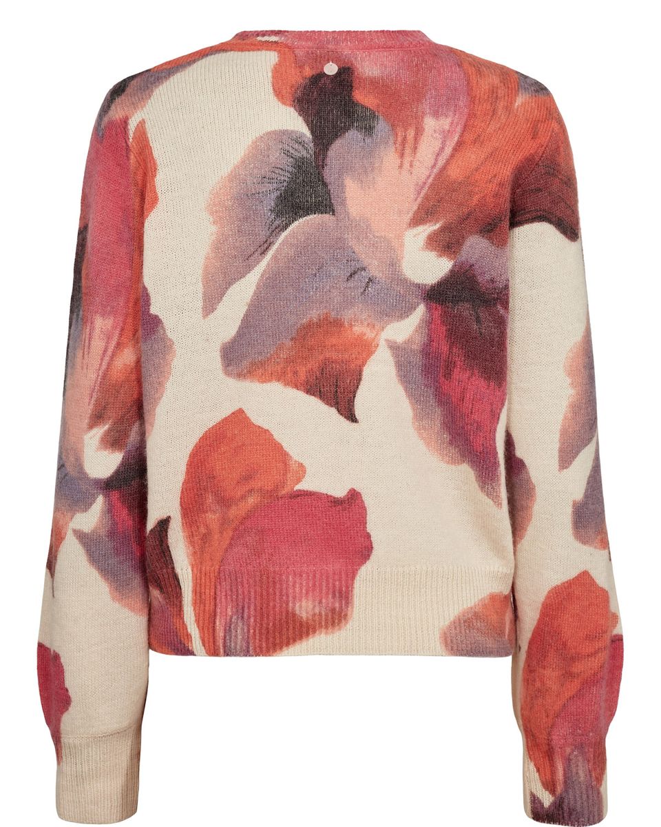 Pullover mit abstraktem Blumenmuster