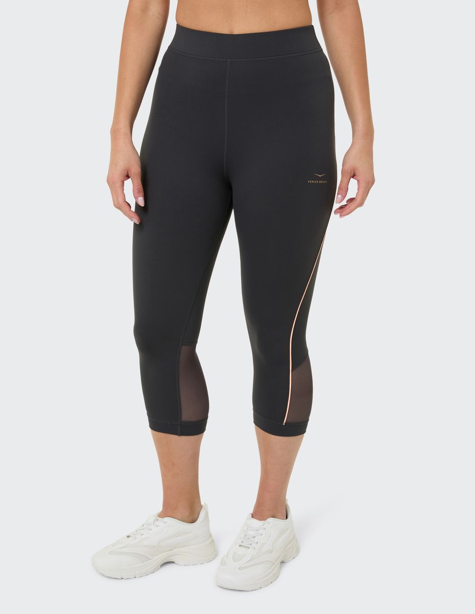 Hochtaillierte Performance-Leggings mit Mesh