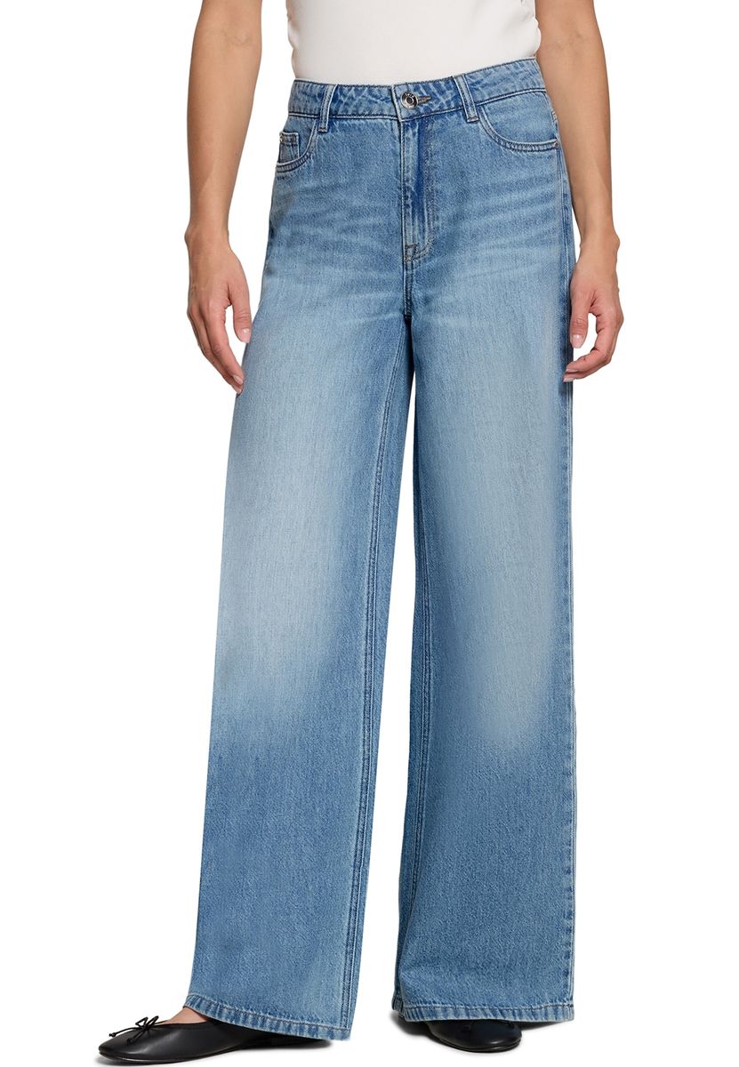 Moderne High-Waist Weitbein-Jeans