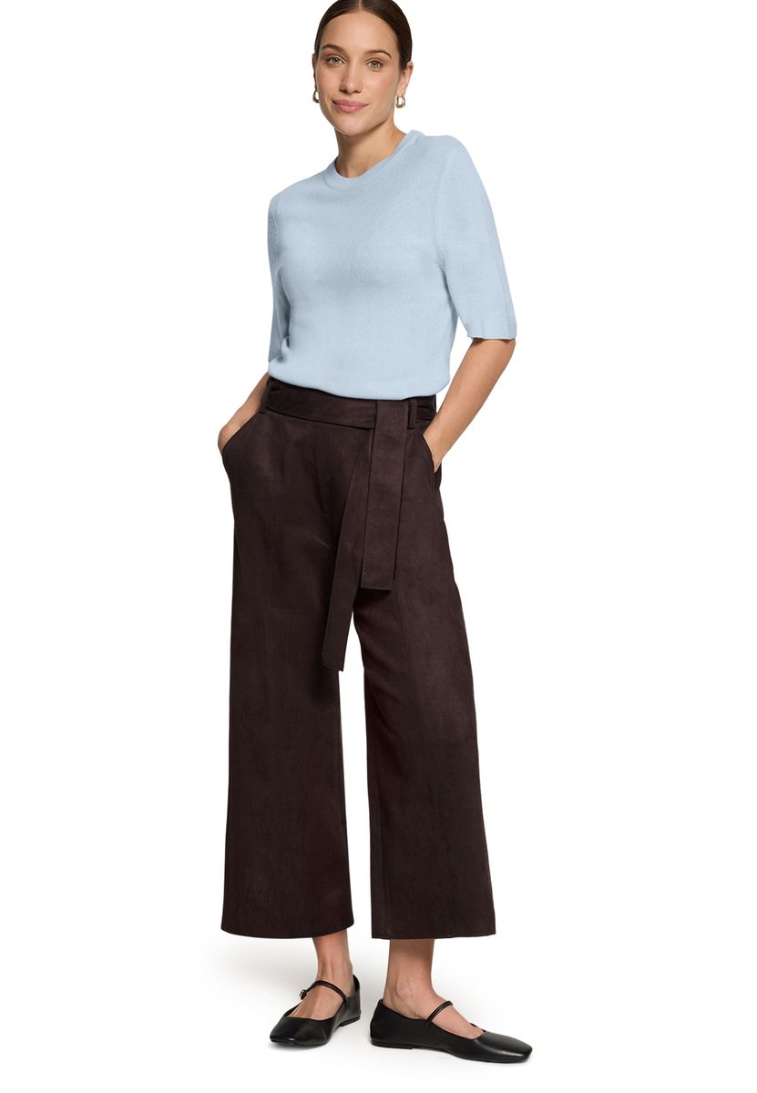 High-Waist Culotte mit Bindegürtel