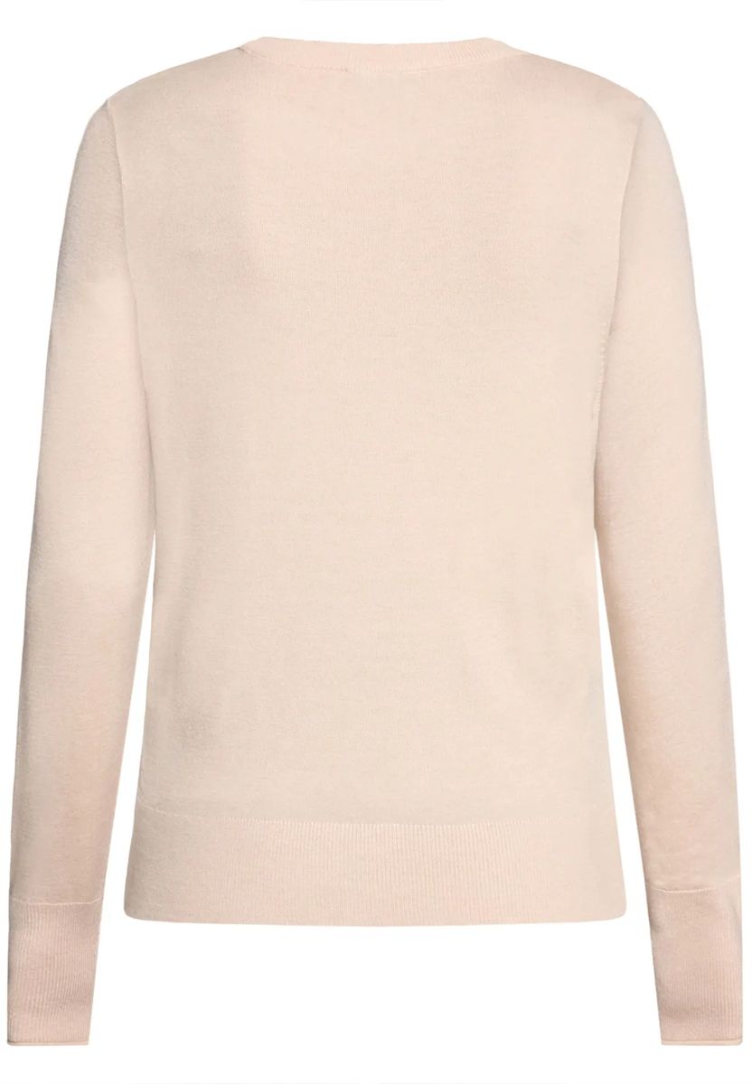 Leichter Feinstrickpullover mit Rundhalsausschnitt