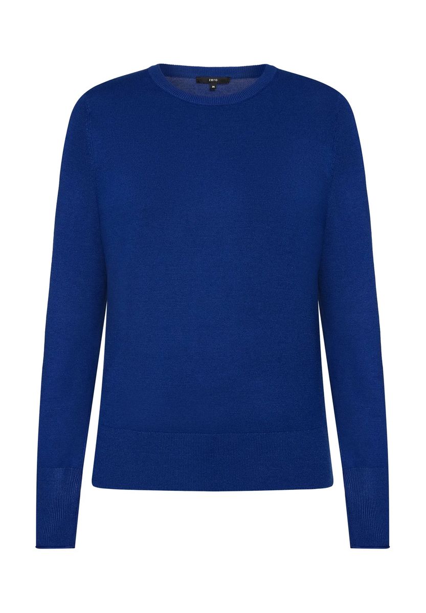 Klassischer Feinstrickpullover mit Rundhalsausschnitt