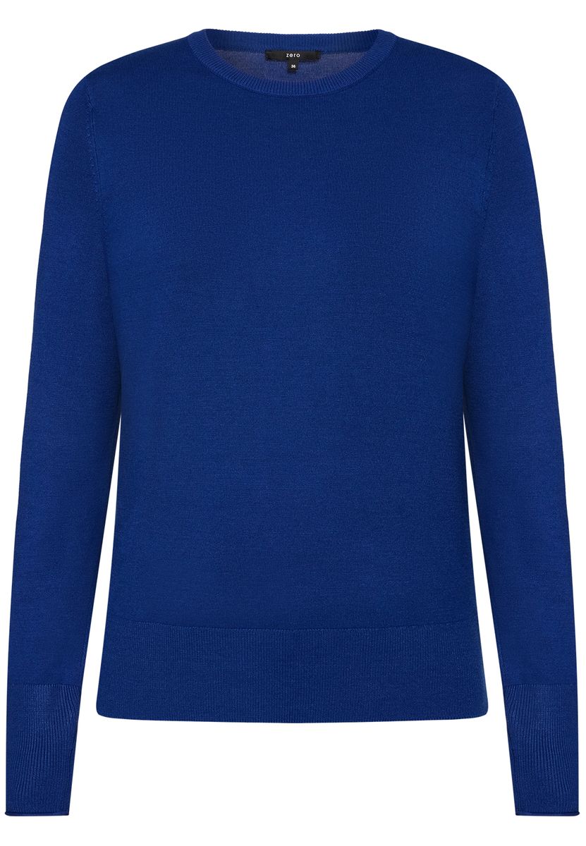 Klassischer Feinstrickpullover mit Rundhalsausschnitt