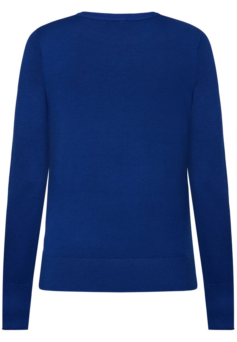 Klassischer Feinstrickpullover mit Rundhalsausschnitt