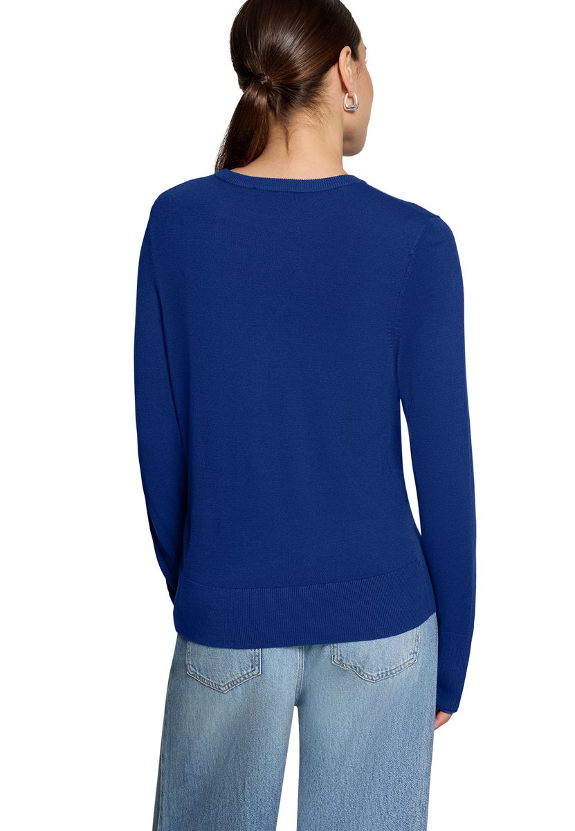 Klassischer Feinstrickpullover mit Rundhalsausschnitt
