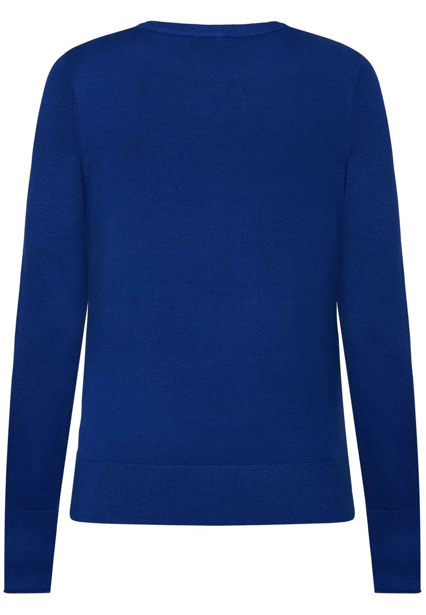 Klassischer Feinstrickpullover mit Rundhalsausschnitt
