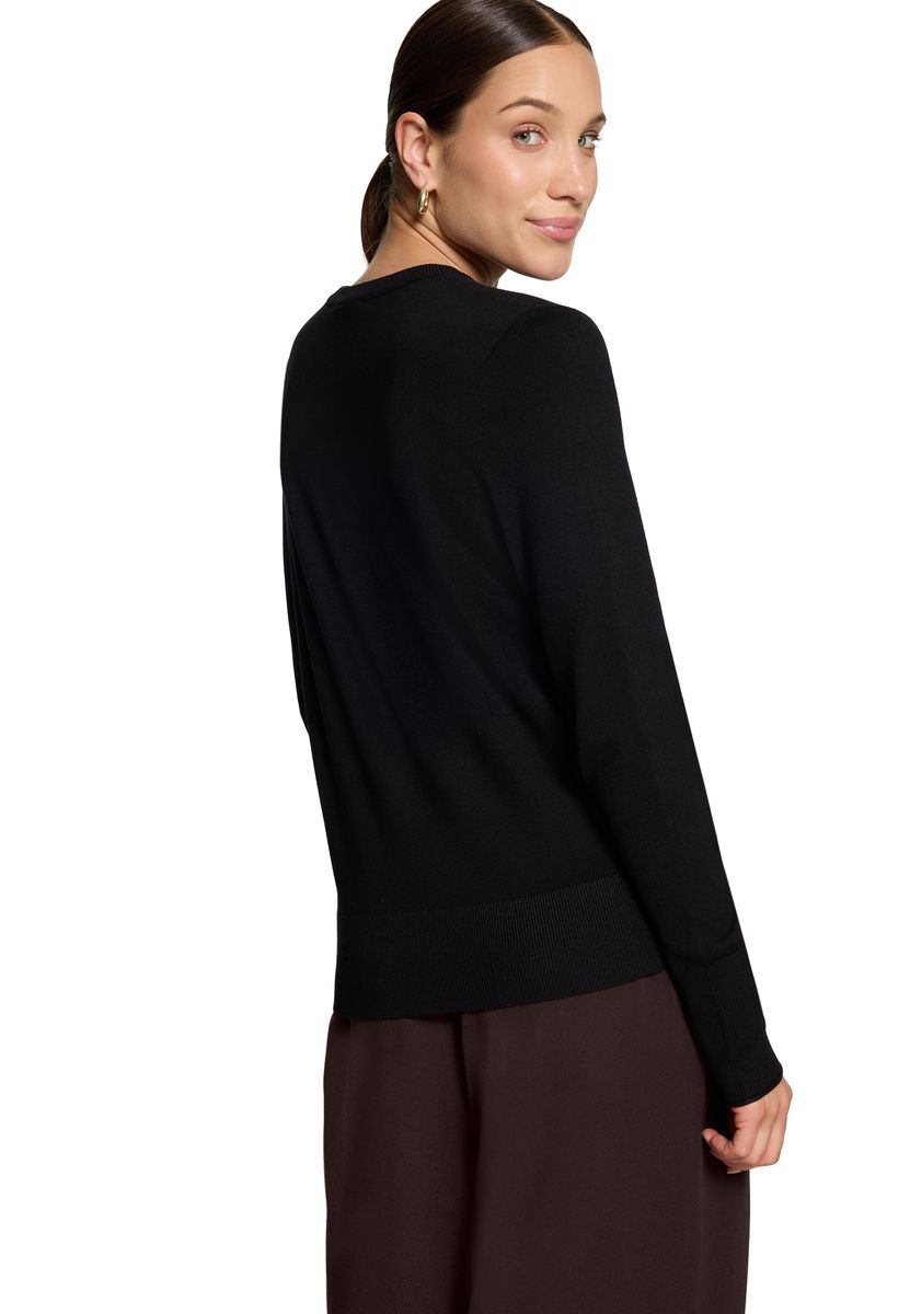 Essentieller Feinstrickpullover mit Stehkragen