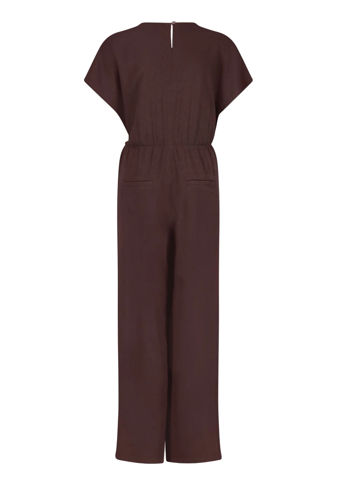 Jumpsuit im Wickeldesign mit weitem Bein
