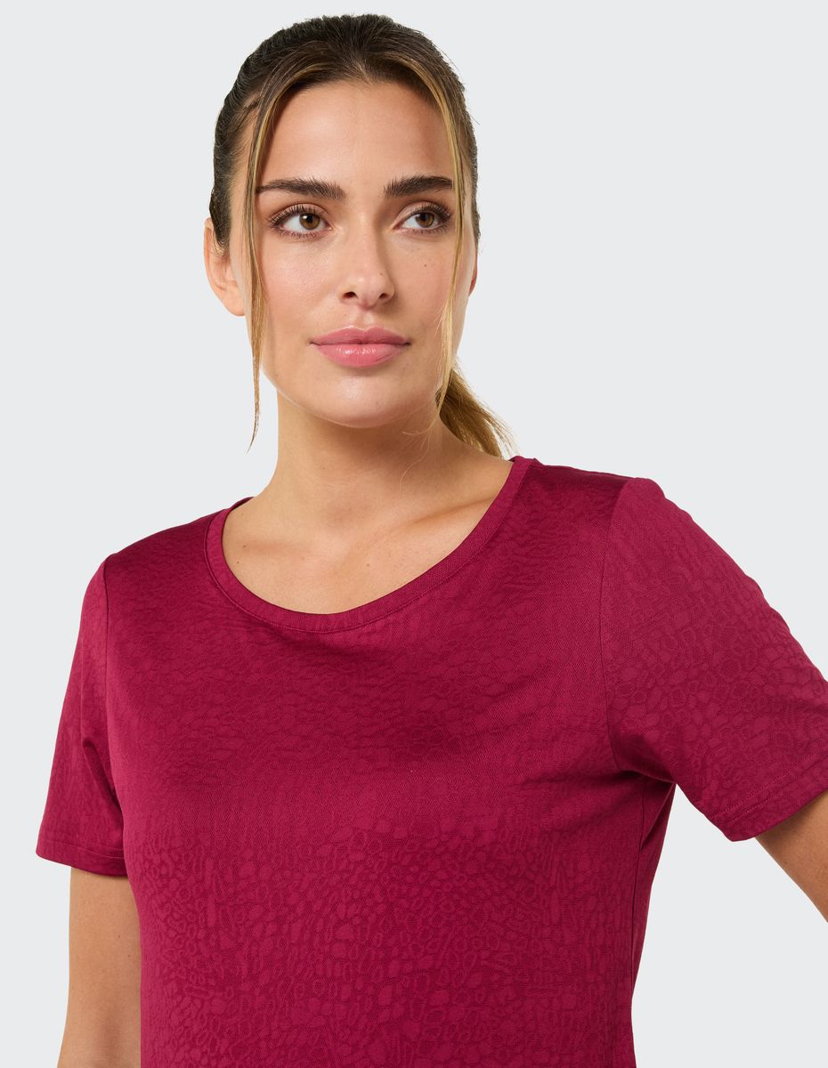 Performance-T-Shirt mit Jacquard-Struktur