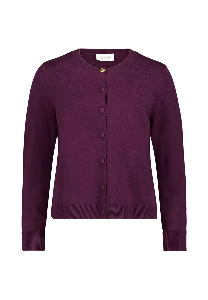 Klassischer Rundhals-Cardigan mit Knopfleiste