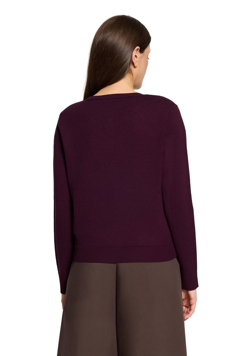 Klassischer Rundhals-Cardigan mit Knopfleiste