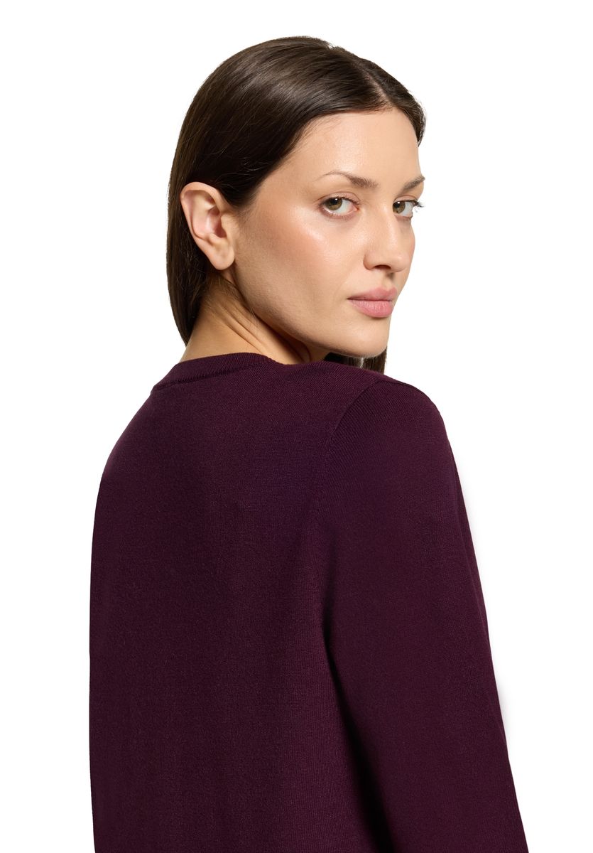 Klassischer Rundhals-Cardigan mit Knopfleiste