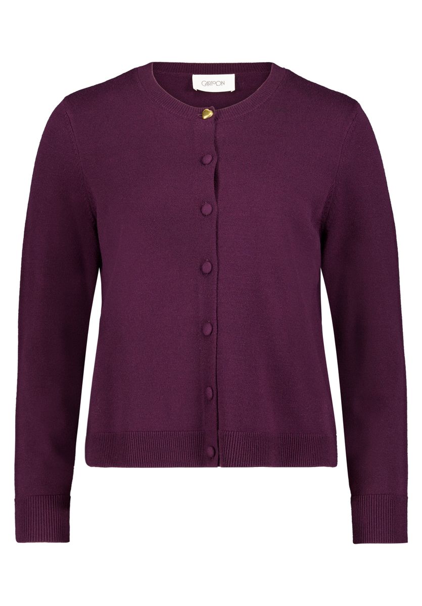 Klassischer Rundhals-Cardigan mit Knopfleiste