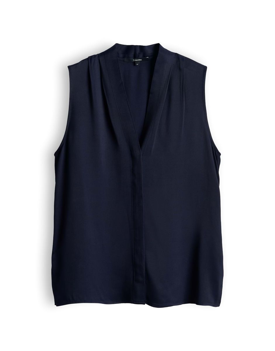 Elegantes V-Ausschnitt Top mit Falten