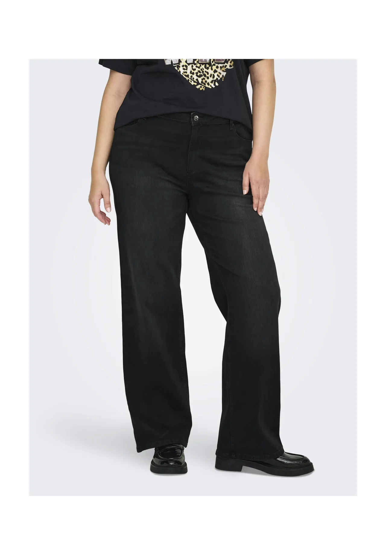 High-Waist Jeans mit Weitem Bein