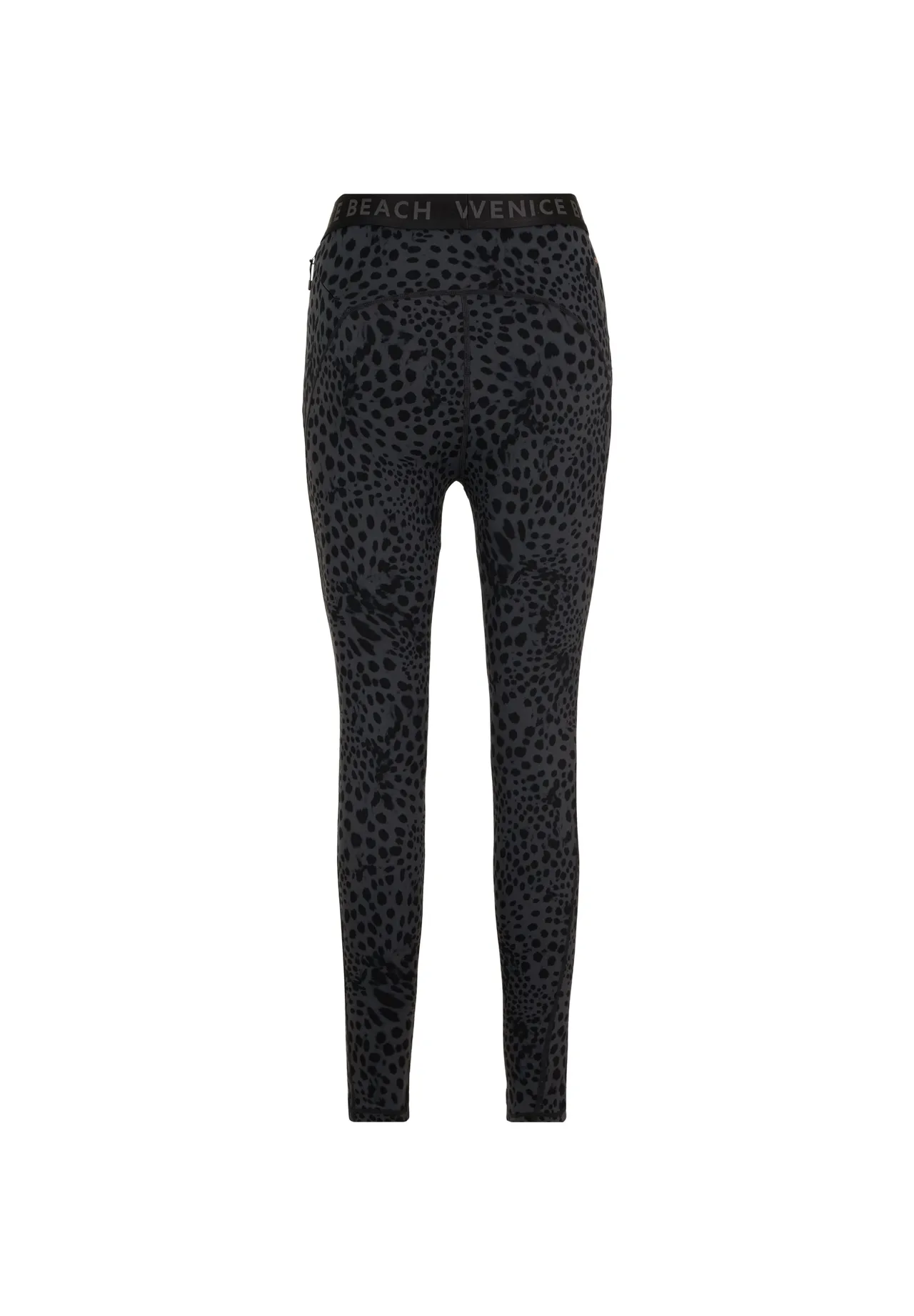 Sport-Tights mit Leopardenmuster und Logobund