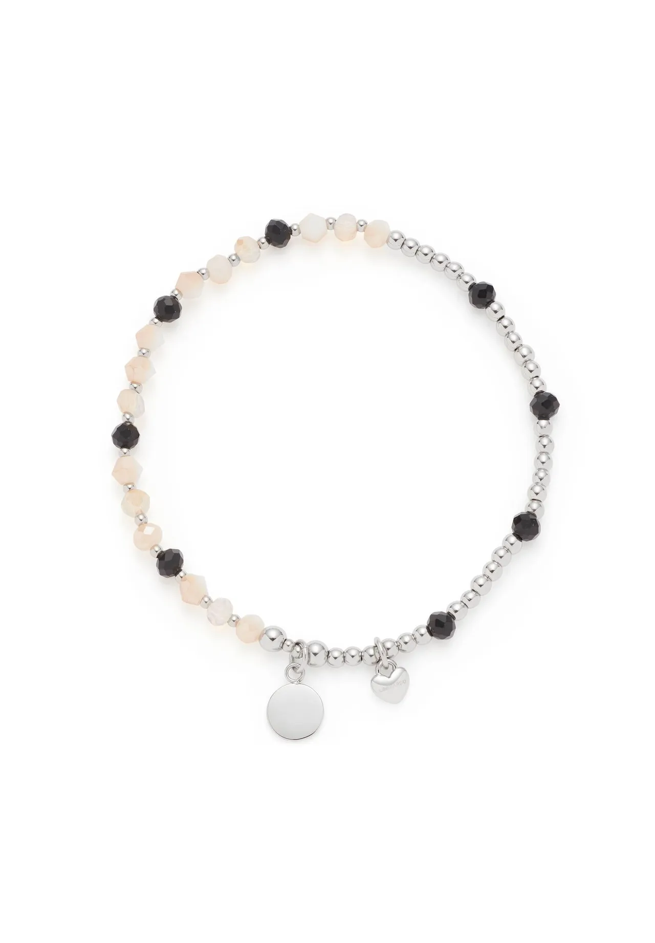Facettiertes Perlenarmband mit Charms