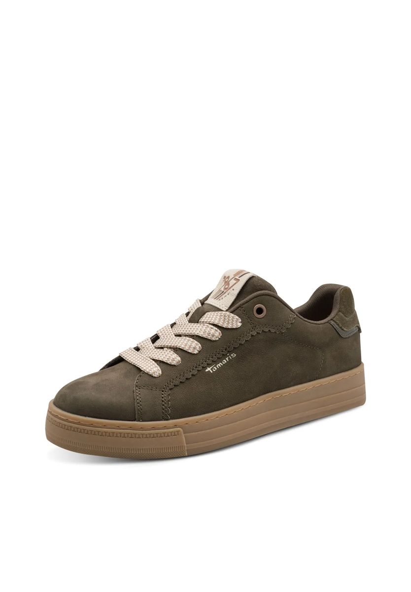Wildleder-Sneaker mit Wellenkante