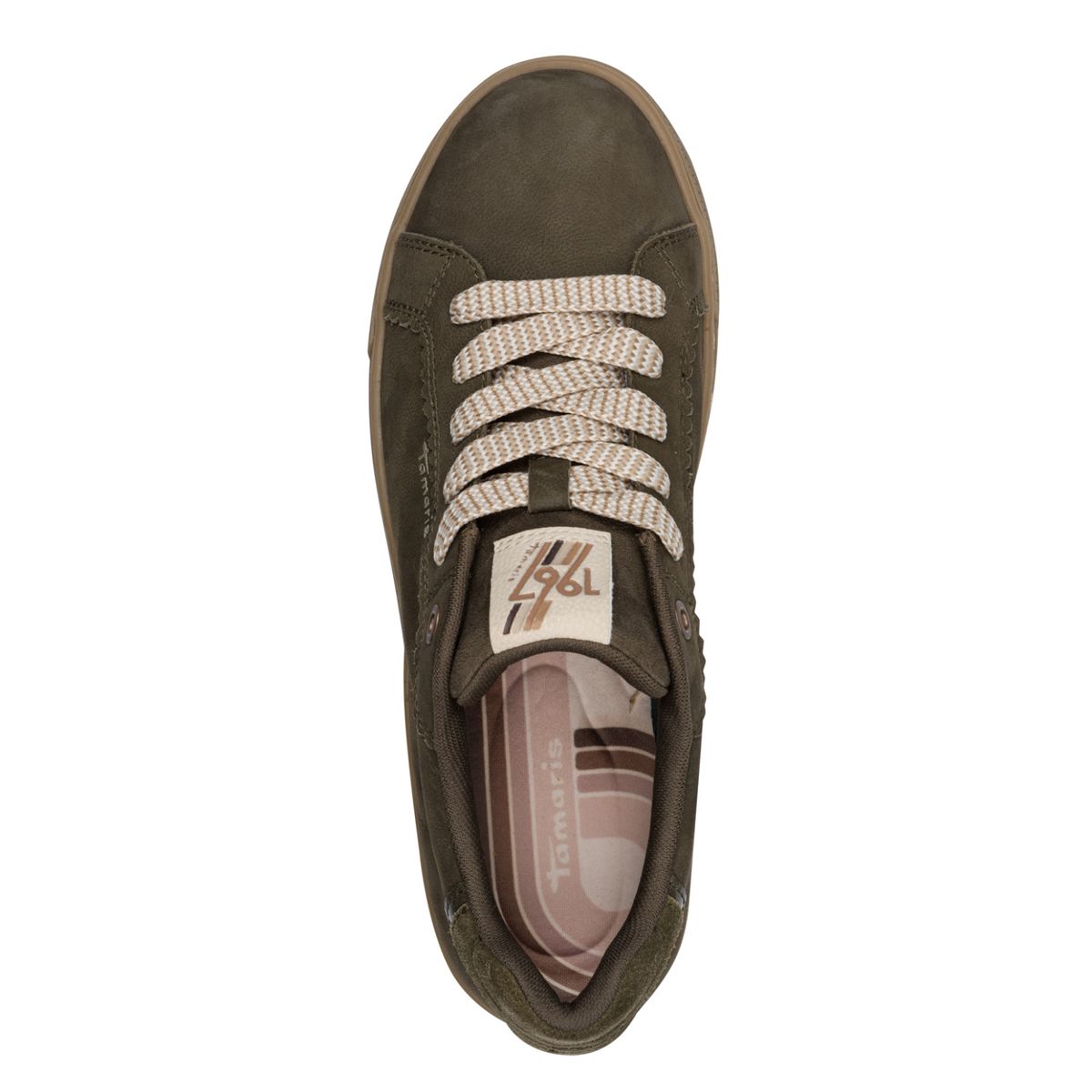 Wildleder-Sneaker mit Wellenkante