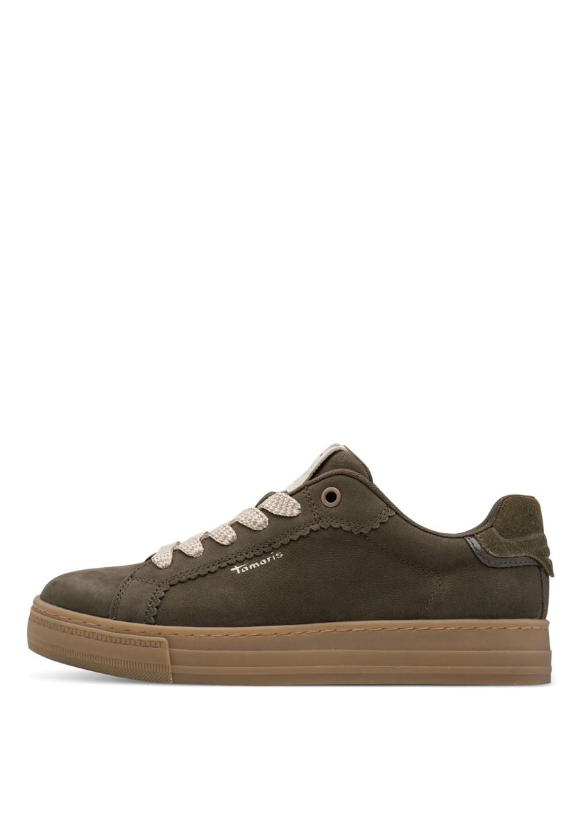 Wildleder-Sneaker mit Wellenkante