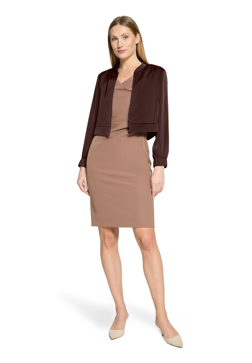 Kurzer Blouson in Satin-Optik